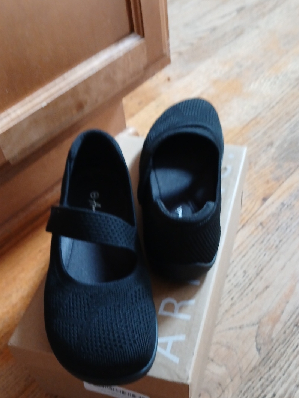 Comfort Knit Mary Jane Flats in Black